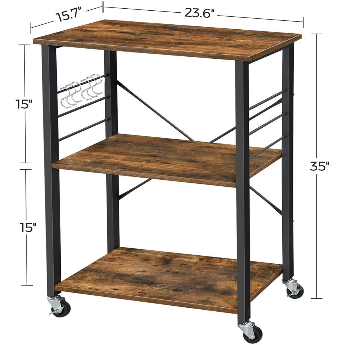 Foundry Select Drew 23.6'' Wide Rolling Kitchen Cart & Reviews Wayfair